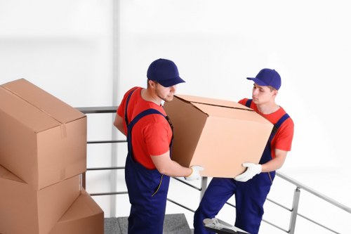 House moving team preparing a local Enfieldwash relocation