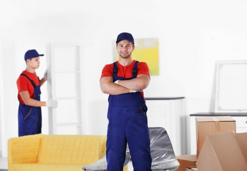 Moving team preparing house removals in Enfieldwash