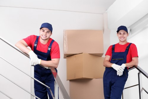 Office relocation planning in Enfieldwash with moving team and office equipment