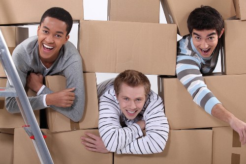 Packing and labelling office boxes for a local Enfieldwash business move