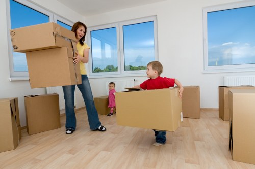 Movers planning access and parking for a property in Enfieldwash
