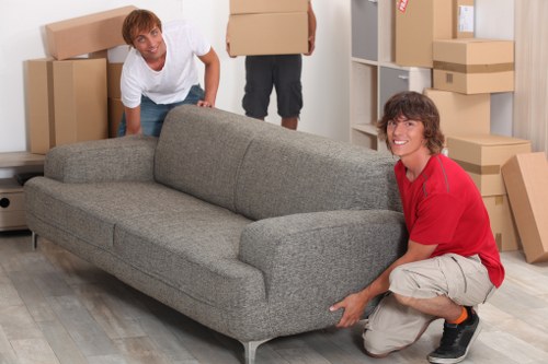 Office furniture and equipment prepared for a local Enfieldwash move