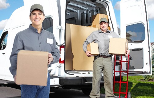 Commercial moving truck parked for business relocation