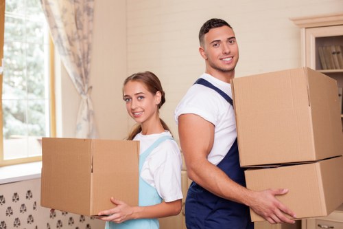 Careful loading of household items for man and van removals in Enfieldwash