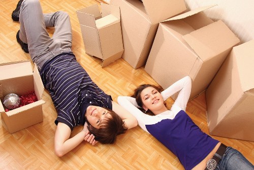 Prepared moving boxes and household items for an Enfieldwash removal